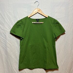 Ann Taylor Vibrant Green Short Sleeve Top